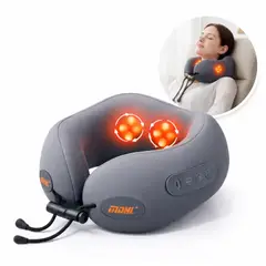 GENERICO - Masajeador De Cuello Con Calor Y Amasado Profundo Recargable USB FK17-MD-9838
