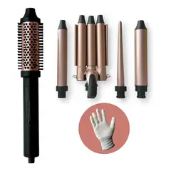 GENERICO - Kit Rizador De Cabello Multifuncional 5 En 1 De Cerámica
