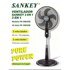 SANKEY - Ventilador 18" 3 en 1 modelo FN - 18M35B