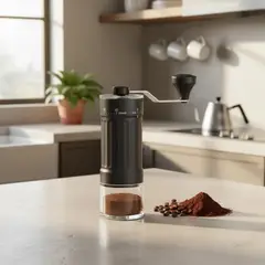 TRIPLE CLEAN - Molino De Granos De Café Manual Con Manivela Negro