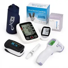 MEDIC MAX - Kit Medico Tensiometro Oximetro Glucometro Termometro - Combo MONITOREO