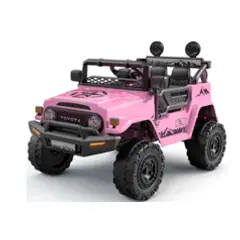 INFANTOYS - Carro Electrico Niño Niña Montable Toyota YJ2099 Rosado