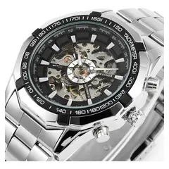WINNER - RELOJ AUTOMATICO PARA HOMBRE ESTILO SUIZO EN ACERO