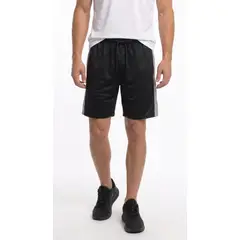 BELIFE - Pantaloneta deportiva negra con bloque gris para hombre