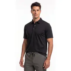 BELIFE - Polo hibrida negra para hombre