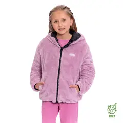 TOTTO - Chaqueta para Niña Boa Doble Faz Negra
