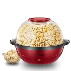 SOKANY - Maquina Crispetera Eléctrica Tazón Familiar 5L Palomitas 850w