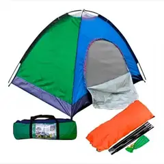CLEAR - Carpa Camping Armable Semi Impermeable 4 Personas Calidad Premium