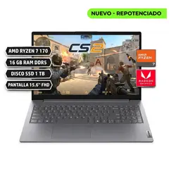 Lenovo - PORTATIL V15 G6 AMD RYZEN 7 170, RAM DDR5 16GB DISCO SSD 1TB, PANTALLA 15.6" FHD, GRIS