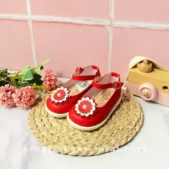 OTRAS MARCAS - Baletas Flor Roja Perla