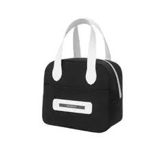 AEROBAG - LONCHERA PORTACOMIDA TÉRMICA IMPERMEABLE BOLSO ALMUERZO ESCOLAR COLEGIO-NEGRO