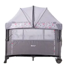 EBABY - Cuna Corral función Colecho NALA EB751 GRIS ROSA