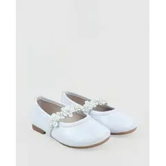 OTRAS MARCAS - Baletas Charol Detalle Flores Blanco