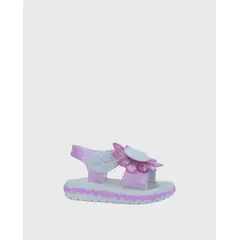 GRENDENE - Sandalias Velcro Flor Lila Glitter