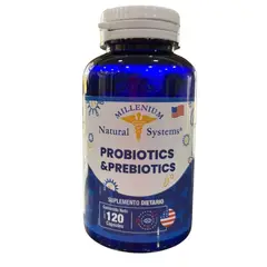 MILLENIUM NATURAL SYSTEM - Probiotics & Prebiotics x 120 Cápsulas Natural System