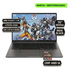 ASUS - PORTATIL VIVOBOOK M1605, RYZEN 7 170 CHIP AMD IA, LPDDR5 24GB  SSD 2TB M.2 NVME, 16" WUXGA,