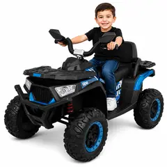 BEBESUNITA - Cuatrimoto Eléctrica Infantil 12V con 4 Motores, Control Remoto y Llantas de Goma