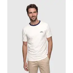 PATPRIMO - Camiseta Manga Corta Estampada Para Hombre Blanco