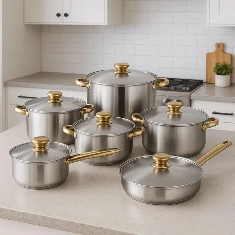 Juego De Ollas Original - Batería Cocina 12 Piezas Acero Inoxidable