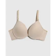 PATPRIMO - Brasier Media Copa Unicolor  Para Mujer Beige