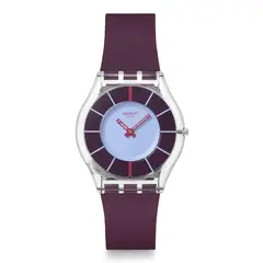 SWATCH - Relojes Unisex Always On Time. Reloj Silicona Rojo SS08K122