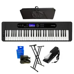 CASIO - COMBO Piano CT-S400 Teclado Sensible 61 teclas usb adaptador BASE ESTUCHE ATRIL PEDAL