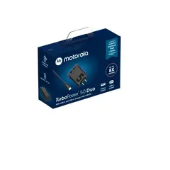 MOTOROLA - CARGADOR TURBO 50W DUO CARGA RAPIDA ADAPTADOR Y CABLE NEGRO