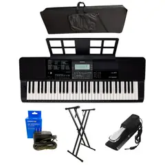 CASIO - Combo CT-X800 Teclado estuche base atril adaptador pedal piano sensible usb