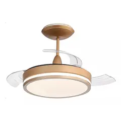 SANKEY - Ventilador de Techo Retráctil con Luz 36 Pulgadas Dorado