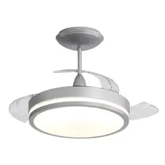 SANKEY - Ventilador de Techo Retráctil con Luz 36 Pulgadas Plateado