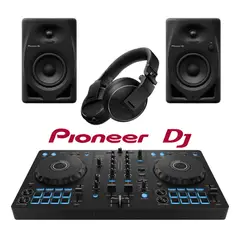 PIONEER - Super combo dj todo en 1, CONTROLADOR FLX4, PAR MONITORES DM40D, AUDIFONOS HDJ-X5