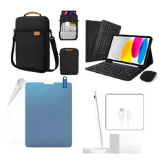 GENERICO - FORRO ESTUCHE TECLADO + MOUSE + PAPER LIKE + LÁPIZ + BOLSO PARA TABLET SAMSUNG S10-S9-S8-S7