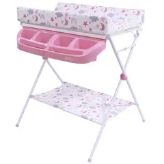 EBABY - Bañera con cambiador MAXI EB830-1 ROSA FANTASIA