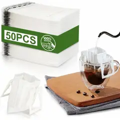GENERICO - Bolsa De Papel De Filtro De Café Coffee Drip Bag 50 Unidades