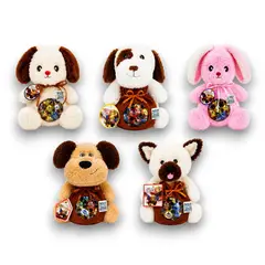 GARABATOS - Estuche Bombones de Chocolate Peluche Mascotas Adro 80g