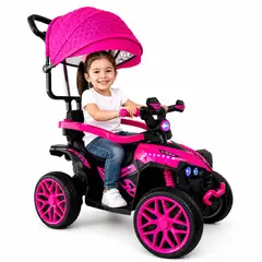 BEBESUNITA - Montable Eléctrico Infantil 3 en 1 con Control Remoto, Bluetooth y Luces LED