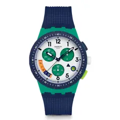 SWATCH - Relojes Unisex Time Flies. Reloj Silicona Azul SUSG412