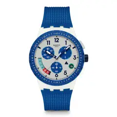 SWATCH - Relojes Unisex It's Time!. Reloj Silicona Azul SUSM409