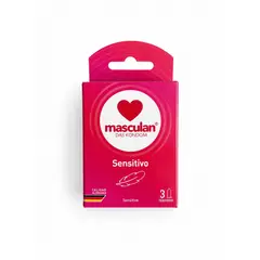 GENERICO - Masculan Sensitivo Caja x 3 Condones