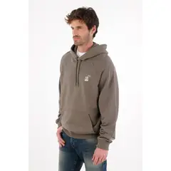 TENNIS - Buzo tipo hoodie estampado gris para hombre