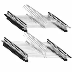 ONE PIXEL - Ganchos Para Ropa Con Clip Perchas Organizadoras De Ropa X40 PCS