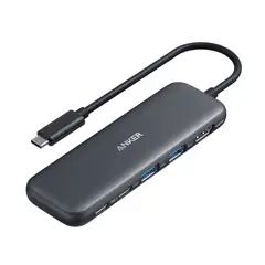ANKER - Hub USB-C 5 en 1 332 con HDMI 4K, 2 USB-A, USB-C y Power Delivery 100W para Laptop