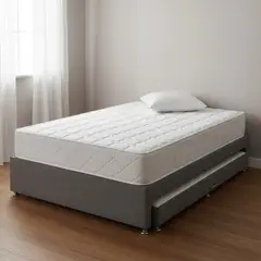 MUEBLES ONLINE - Combo Cama Nido Tarima gris + colchón Dreamer Plus 100 x 190 cm