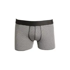 KOAJ - Bóxer midway brief-largo a rayas gris en algodón Hombre