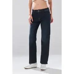 KOAJ - Jean bota recta straight leg azul infaltables con tiro Mujer