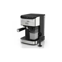 OSTER - Cafetera Expreso BLACK+DECKER EM0412 Cafe Crema Plateado Automática con Tanque de Leche