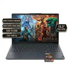 Lenovo - PORTATIL 15AHP10, AMD RYZEN 5 8640HS, CHIP AMD IA, RAM DDR5 40GB 5600, SSD 512GB 15.3"FHDAZUL