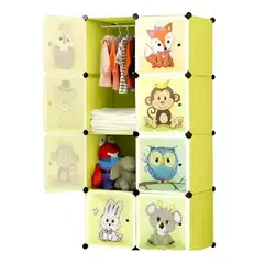 GENERICO - Caja organizador de ropa colgar estante closet armario niño color verde