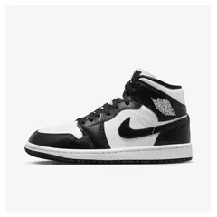 NIKE - Tenis Jordan Mujer Air 1 Mid Casual DV0991-101 Blanco Negro