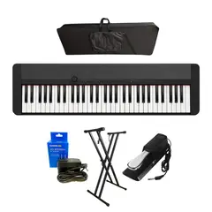 CASIO - COMBO Piano CT-S1 BK Negro 61 teclas sensibleBASE ESTUCHE ATRIL ADAPTADOR PEDAL